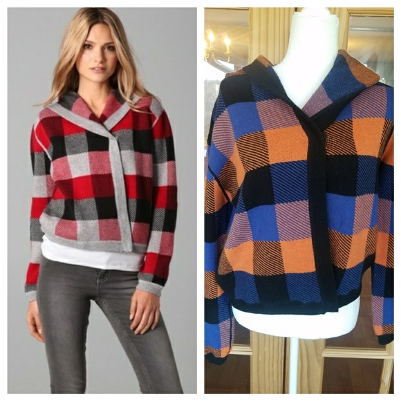 Aiko Sweaters - AĪKO Eugenie Buffalo Cashmere Blend Sweater Jacket